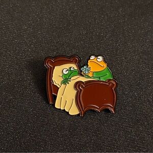 Frog and Toad Enamel Pin/Magnet | Feeling under the weather
